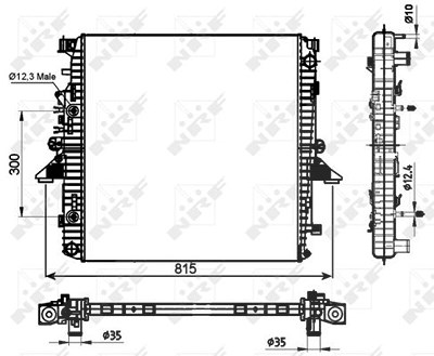 Nrf Kühler, Motorkühlung [Hersteller-Nr. 53097] für Land Rover von NRF