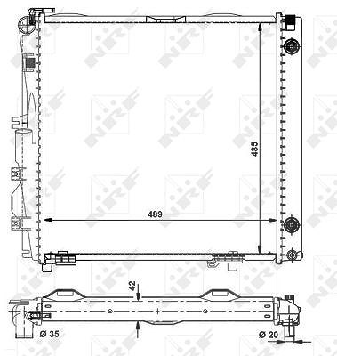 Nrf Kühler, Motorkühlung [Hersteller-Nr. 504258] für Mercedes-Benz von NRF