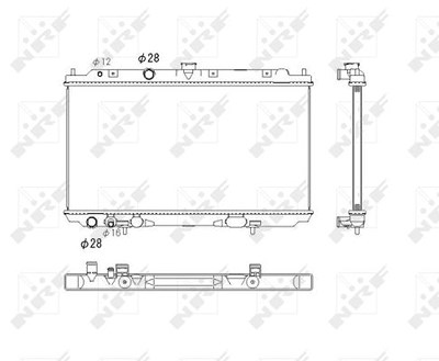 Nrf Kühler, Motorkühlung [Hersteller-Nr. 53760] für Nissan von NRF