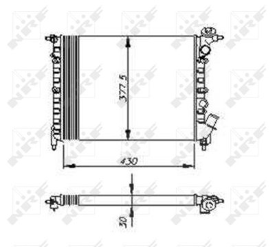 Nrf Kühler, Motorkühlung [Hersteller-Nr. 58207] für Renault von NRF