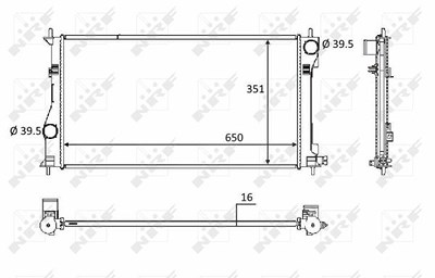 Nrf Kühler, Motorkühlung [Hersteller-Nr. 58558] für Subaru, Toyota von NRF