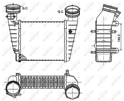 Nrf Ladeluftkühler [Hersteller-Nr. 30147A] für Skoda, VW von NRF