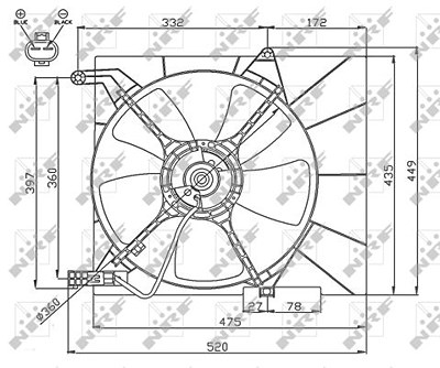 Nrf Lüfter, Motorkühlung [Hersteller-Nr. 47751] für Chevrolet von NRF