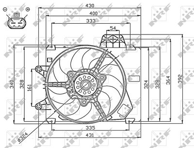 Nrf Lüfter, Motorkühlung [Hersteller-Nr. 47750] für Fiat von NRF