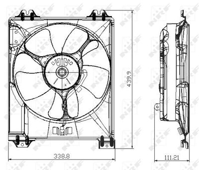 Nrf Lüfter, Motorkühlung [Hersteller-Nr. 47677] für Fiat, Suzuki von NRF