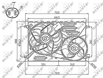 Nrf Lüfter, Motorkühlung [Hersteller-Nr. 47756] für Land Rover von NRF