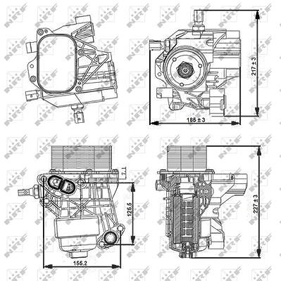 Nrf Ölkühler, Motoröl [Hersteller-Nr. 31356] für Audi, Seat, Skoda, VW von NRF