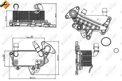 Nrf Ölkühler, Motoröl [Hersteller-Nr. 31264] für Skoda, VW von NRF