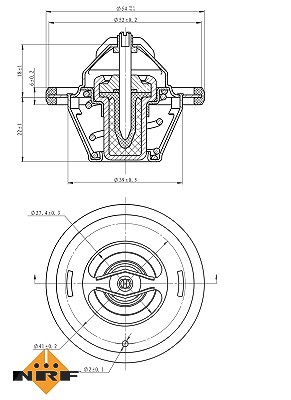 Nrf Thermostat, Kühlmittel [Hersteller-Nr. 725066] für Mercedes-Benz von NRF