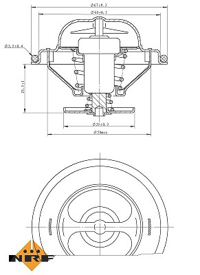 Nrf Thermostat, Kühlmittel [Hersteller-Nr. 725086] für Alpina, BMW von NRF