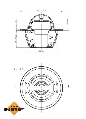 Nrf Thermostat, Kühlmittel [Hersteller-Nr. 725151] für Chrysler, Dodge, Wartburg von NRF