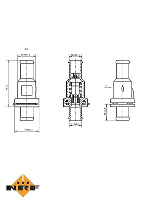 Nrf Thermostat, Kühlmittel [Hersteller-Nr. 725166] für Audi, Seat, Skoda, VW von NRF