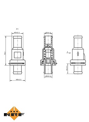 Nrf Thermostat, Kühlmittel [Hersteller-Nr. 725175] für Audi, Seat, VW von NRF