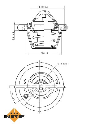 Nrf Thermostat, Kühlmittel [Hersteller-Nr. 725187] für Ford von NRF