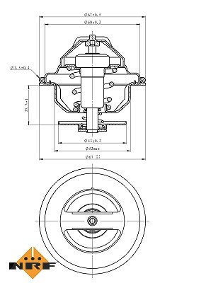 Nrf Thermostat, Kühlmittel [Hersteller-Nr. 725197] für Mercedes-Benz von NRF