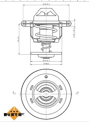 Nrf Thermostat, Kühlmittel [Hersteller-Nr. 725206] für Ford, Mazda von NRF