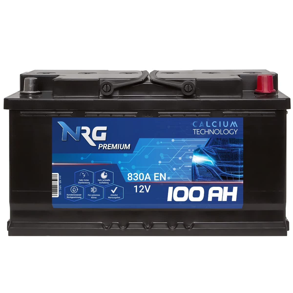 NRG Premium Autobatterie 12V 100Ah ersetzt 88AH 90AH 92AH 95AH Batterie von NRG PREMIUM