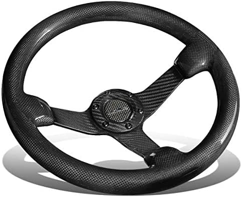 NRG Innovations NRG-ST-036CF-1 Lenkrad aus Kohlefaser, leicht, 350 mm tief, geschmiedetes Carbon von NRG Innovations