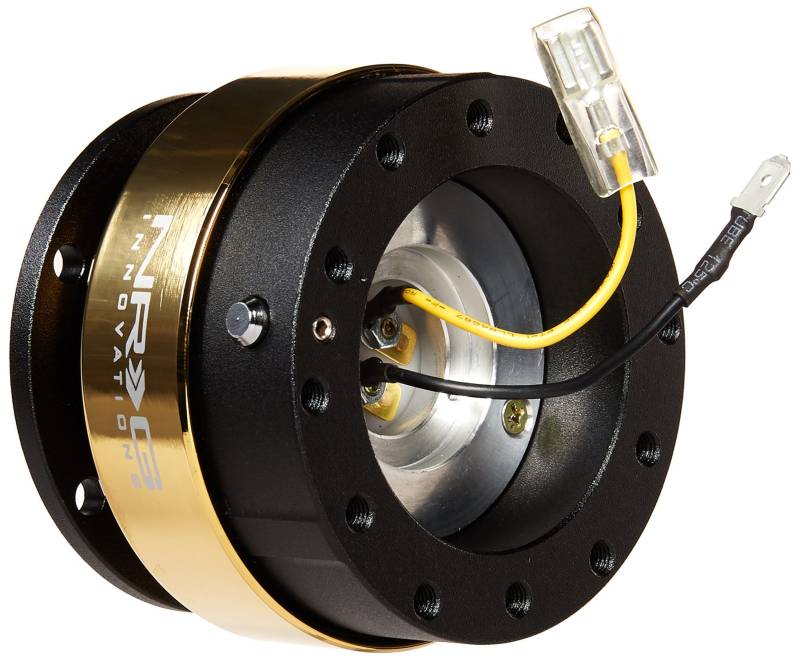NRG Innovations SRK-200BK-C/GD Schnellverschluss (schwarzer Korpus/Chrom-Goldring) von NRG Innovations