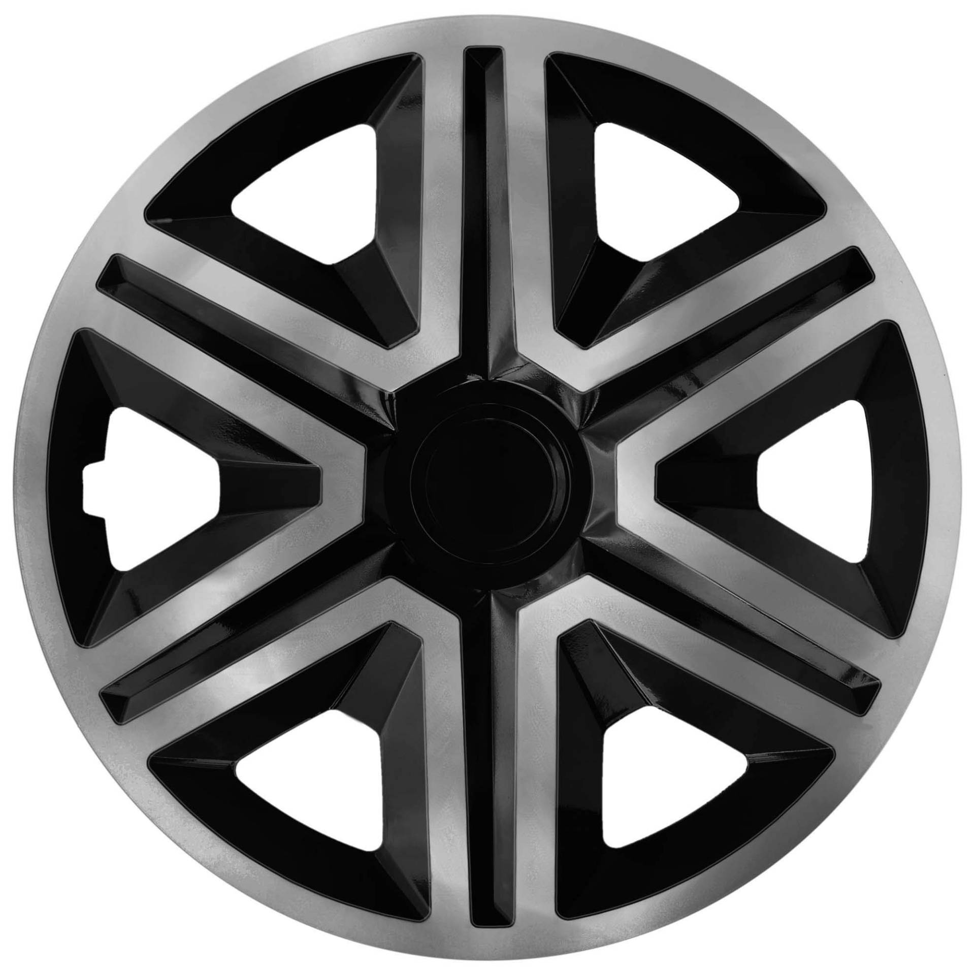 NRM Action 4 x Universal Radzierblenden Radkappen Satz 4er Set Auto KFZ Zoll (Graphit-schwarz, 14") von NRM