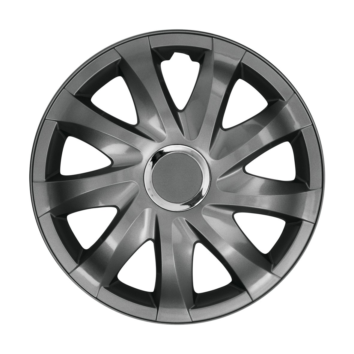 NRM DRIFT Graphite. 13" Zoll. (4 x Universal Radzierblenden/Radkappen) von NRM