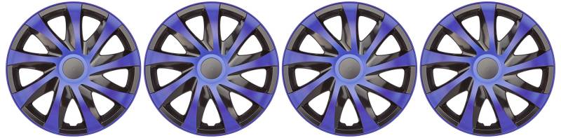 NRM KO251 Radzierblende Draco CS, Schwarz/Blau, 15 Zoll, 4er Set von NRM
