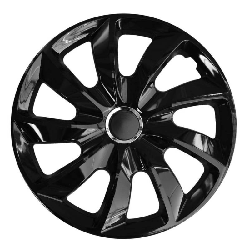 NRM Stig Radzierblende 1 x Universal Radkappe 1x Stück aus hochwertigem Kunststoff (Schwarz - Lackiert, 17") von NRM