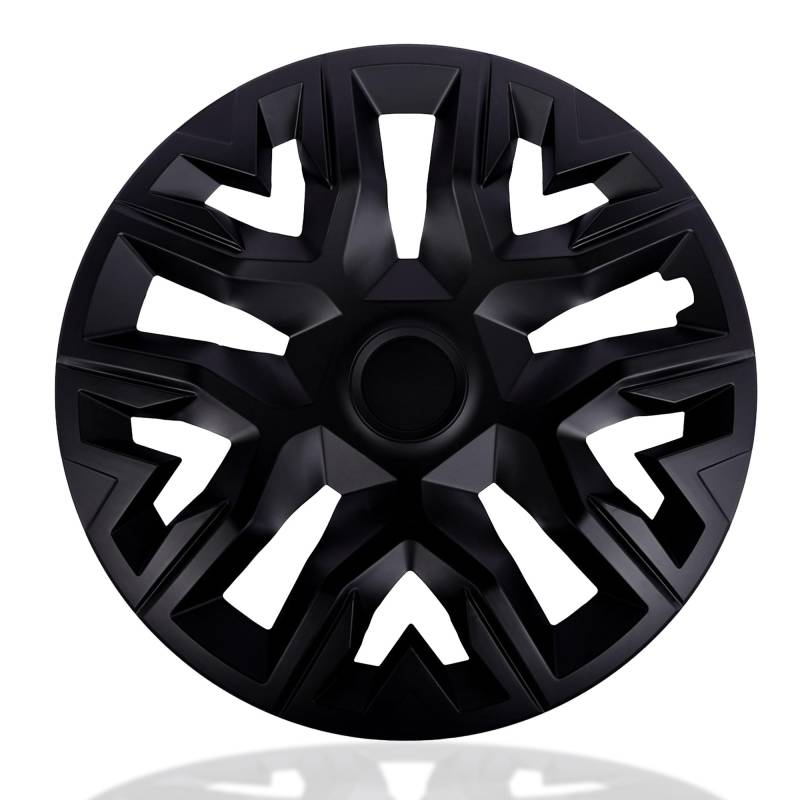 NRM The Best Black MATT Radkappen 15 Zoll für Stahlfelgen | 15“ Radzierblenden 4er Set Schwarz matt von NRM