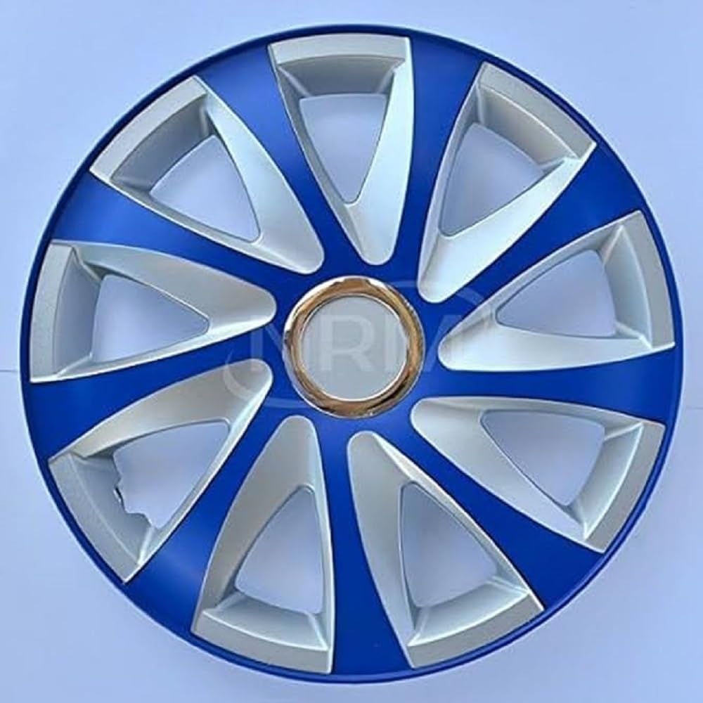 Radzierblende Drift EXTRA Silber/blau 16 Zoll 4er Set von NRM