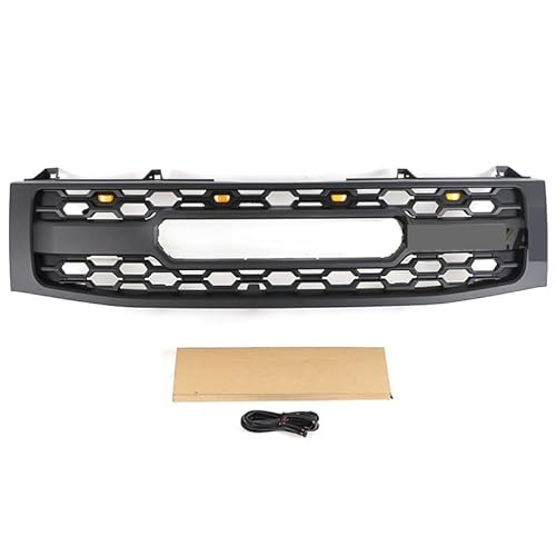 Autoteile Kühlergrill mit Licht, kompatibel mit Nissan TITAN/Armada (2004–2007), oberer Kühlergrill(With LED lights) von NROVENMIL