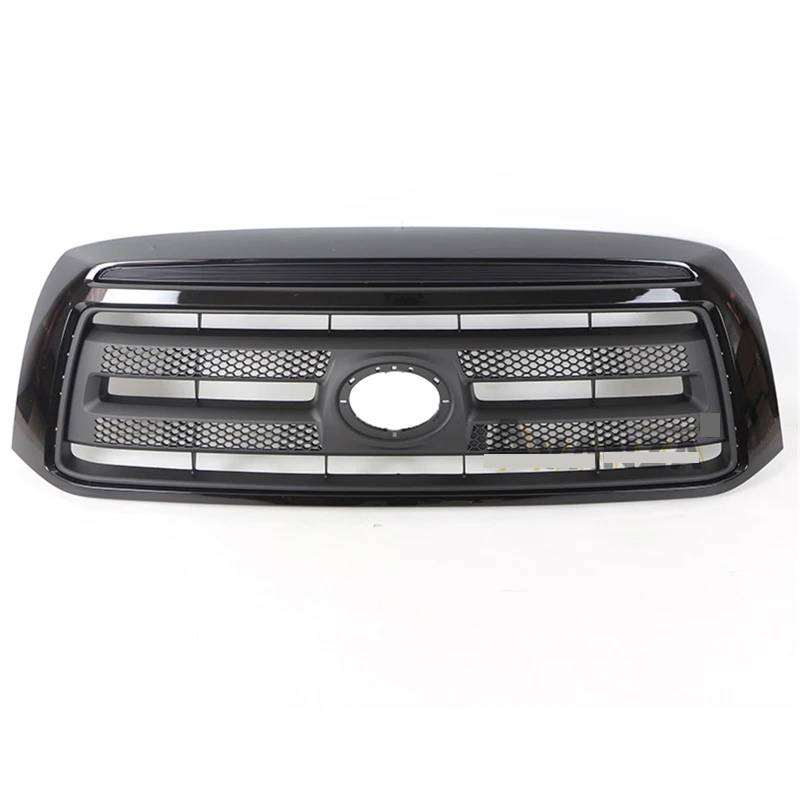 Chrom/Mattschwarzer Frontgrill Kompatibel mit Kompatibel mit Tundra 2010-2013 Renngrill ohne Etikett(Black) von NROVENMIL