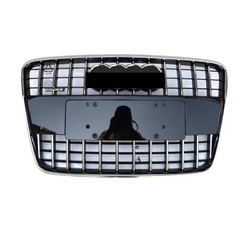Kompatibel mit 2010–2015 Aodi Q7, galvanisierter Frontgrill, schwarz, leuchtend schwarz, Motorhaubengrill, Frontstoßstange, Renngrills, Zubehör(A) von NROVENMIL