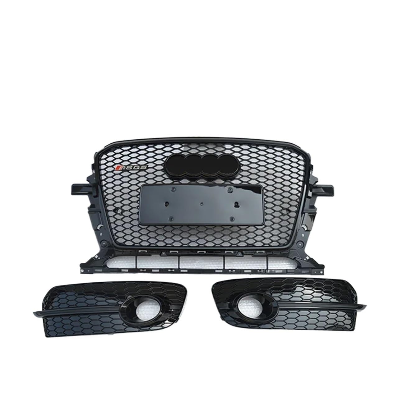 Kompatibel mit 2013–2017 Aodi Q5 nachgerüstet RSQ5 SQ5 Zellengrill schwarzes Frontstoßstangengitter Renngrill Grill Wabenhaube(11) von NROVENMIL