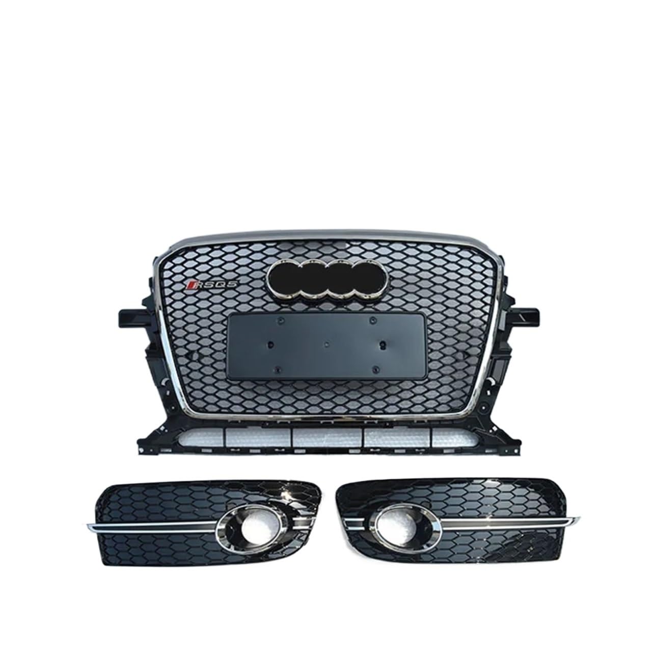 Kompatibel mit 2013–2017 Aodi Q5 nachgerüstet RSQ5 SQ5 Zellengrill schwarzes Frontstoßstangengitter Renngrill Grill Wabenhaube(13) von NROVENMIL