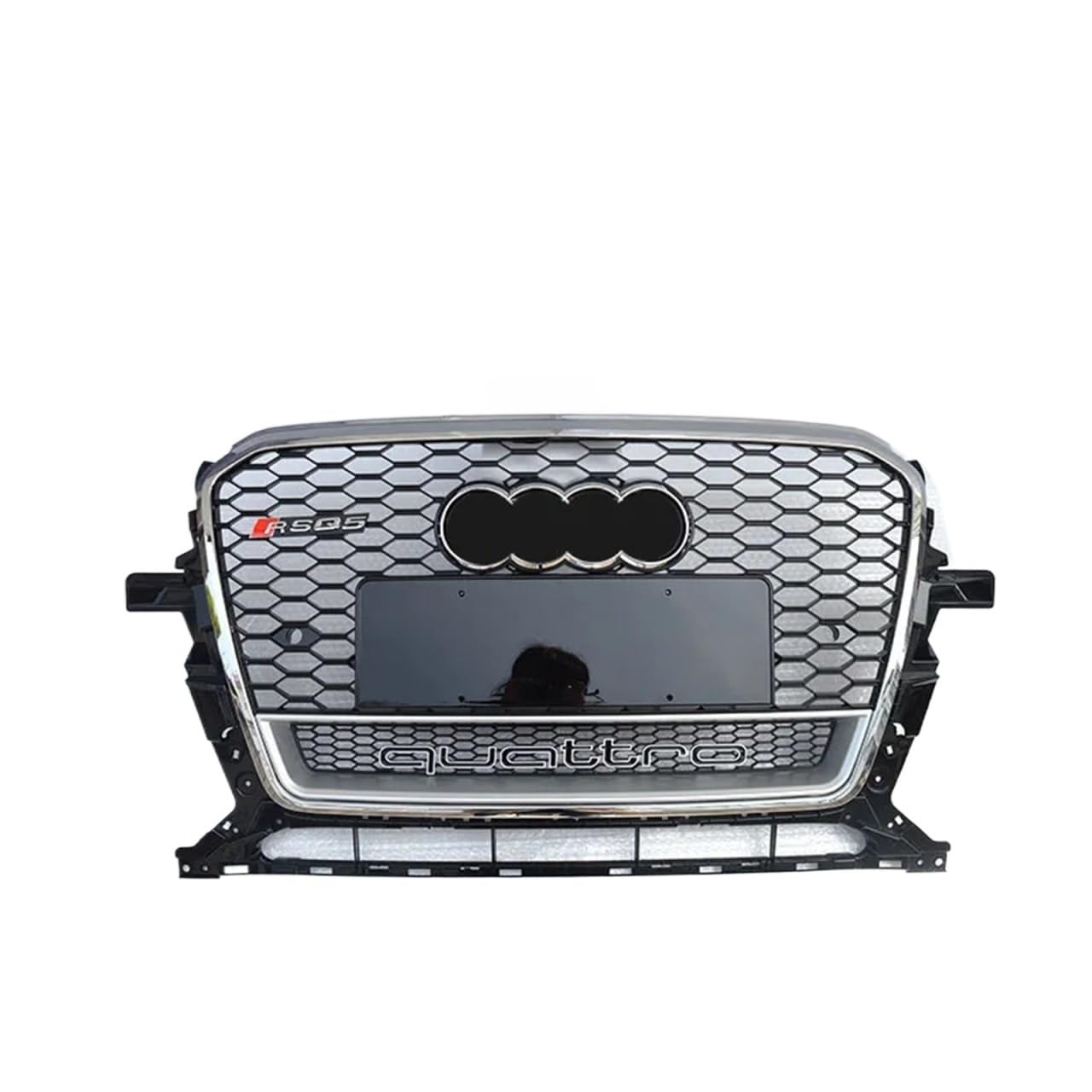 Kompatibel mit 2013–2017 Aodi Q5 nachgerüstet RSQ5 SQ5 Zellengrill schwarzes Frontstoßstangengitter Renngrill Grill Wabenhaube(7) von NROVENMIL