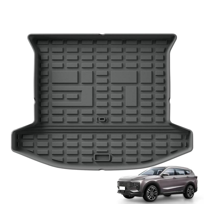 Kompatibel mit Jetour X70 Plus 2024 2025 Fußmatten Cargo Liner Kofferraummatte Autozubehör TPE WP Fußpolster Schutzmatte (Kofferraummatte 1p) von NROVENMIL