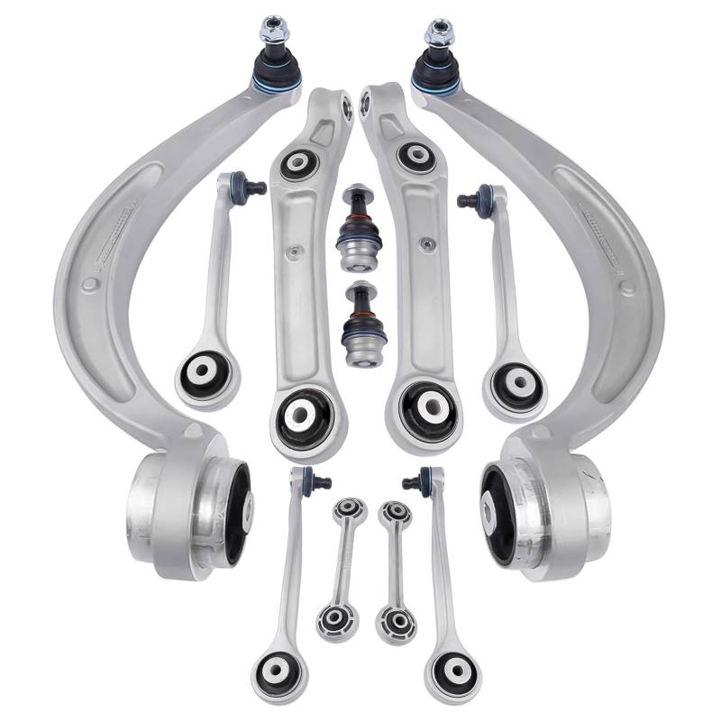 NSGMXT 12x Vorne Links Rechts Querlenker Satz Kompatibel mit A4 8W2 8W5 Avant A5 F53 F57 F5A Cabriolet Sportback S4 S5 1.4 2.0 2.9 3.0 8W0407694B 8W0407505A von NSGMXT