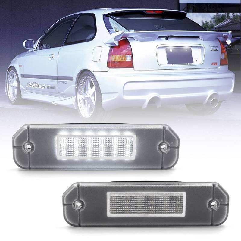 LED-Kennzeichenbeleuchtung, kompatibel mit Honda Civic CR-X/Civic Del Sol Coupe Schrägheck, Limousine, LED-Rückleuchten, ersetzt OEM Stanley #8070, 2 Stück von NSLUMO