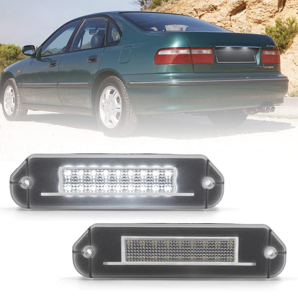 2 x LED-Kennzeichenbeleuchtung, kompatibel mit Hon.da Gen5 Civic EG EJ Limousine Coupe für Prelude BA8 BA9 für Accord CD LED Tag-Lampen 2 x LED-Kennzeichenbeleuchtung, kompatibel mit Hon.da Gen5 Civic EG EJ Limousine Coupe für Prelude BA8 BA9 für Accord CD LED Tag-Lampen von NSLUMO