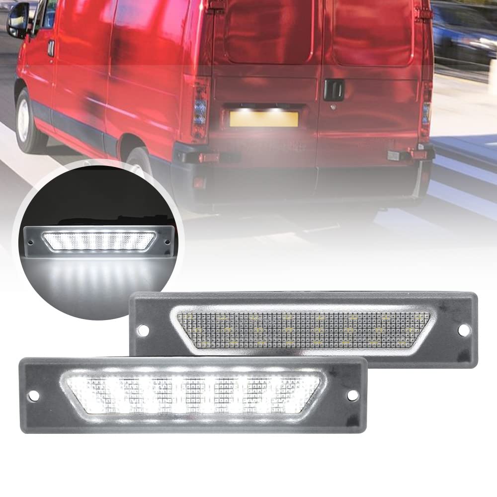 2 x LED-Kennzeichenbeleuchtung für F.iat Ducato Kastenbus für Peugeot Boxer Bus Manager für Citr/Oen Jumper Bus Box Citr/Oen Relais 1994-2002 von NSLUMO