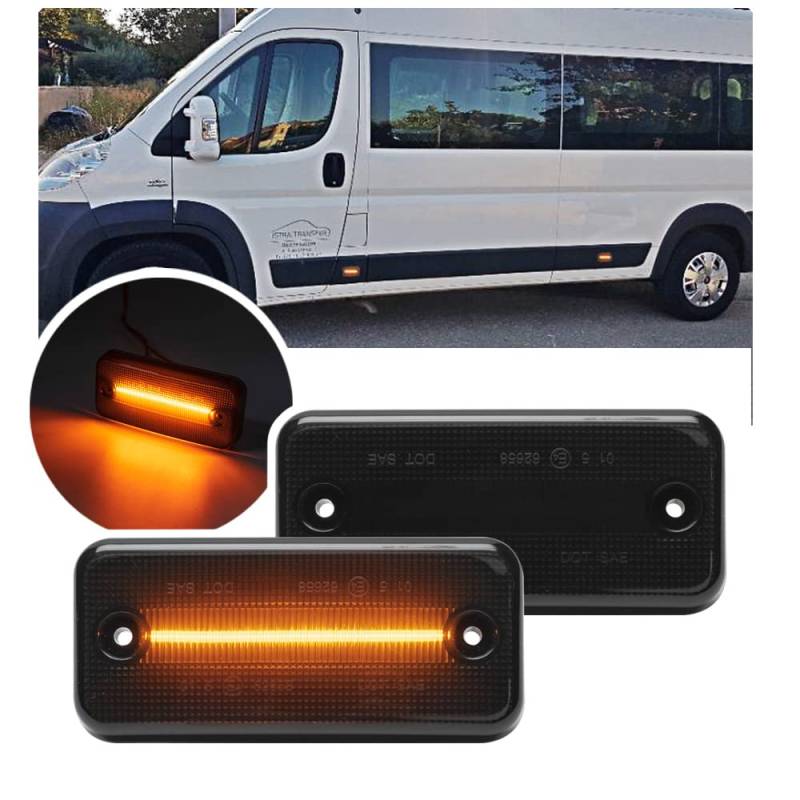 NSLUMO Ducato Seitenblinker Led Blinker Seitenmarkierung fur Fi.at Ducato Peugeot Boxer Citroen Jumper Relay Daily Box Van DAF LFXF CF Side Repeater Light 2pcs von NSLUMO