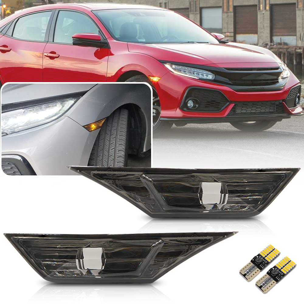 NSLUMO 2 Stück Geräucherte Linse Bernsteinbirne OEM Blinker Vorderseite Markierungsleuchte Glühlampen Für 2016-2020 Hon..da Civic Sedan Coupe Hatchback NSLUMO 2 Stück Geräucherte Linse Bernsteinbirne OEM Blinker Vorderseite Markierungsleuchte Glühlampen Für 2016-2020 Hon..da Civic Sedan Coupe Hatchback von NSLUMO