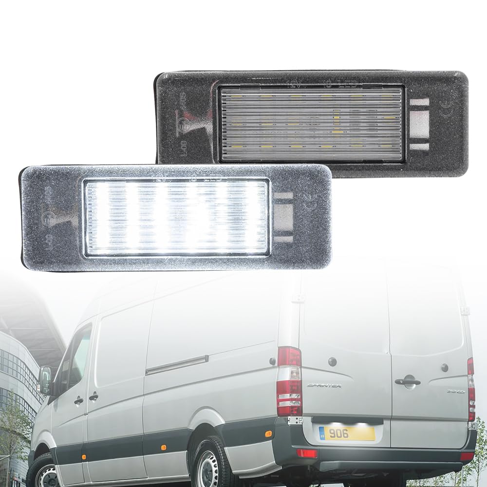 NSLUMO 2 Stücke Super weiß LED Kennzeichenleuchte Für MB Sprinter 906 Viano Vito W639 For Fia.t Ulysse 1994-2011 Scudo 2007-2016 NSLUMO 2 Stücke Super weiß LED Kennzeichenleuchte Für MB Sprinter 906 Viano Vito W639 For Fia.t Ulysse 1994-2011 Scudo 2007-2016 von NSLUMO