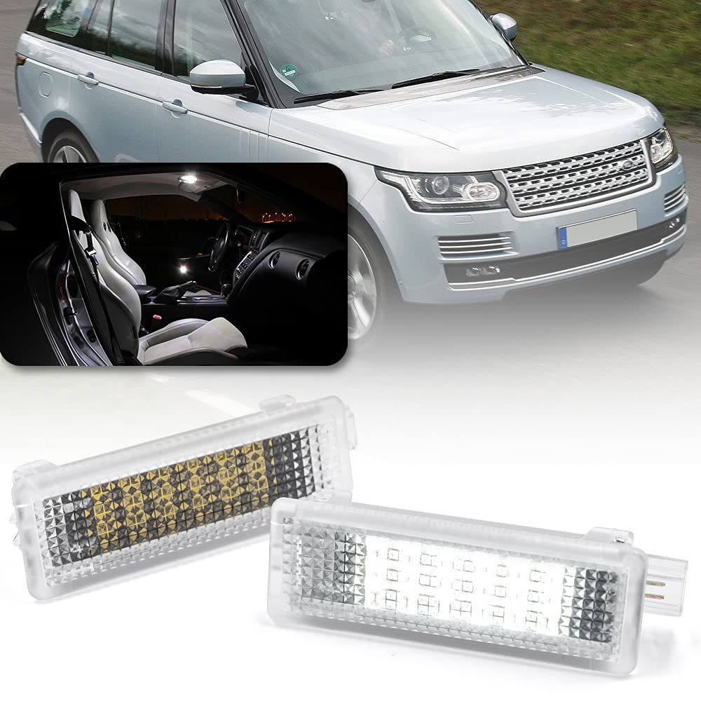 NSLUMO 2 weiße LED-Lichter, Set für Tür-Stepwell, Willkommenslicht an Land/Rover Range Rover Sport, Range Rover L405, Discovery 3, 4 & 5 und Freelander 2 LED-Heizlampen von NSLUMO