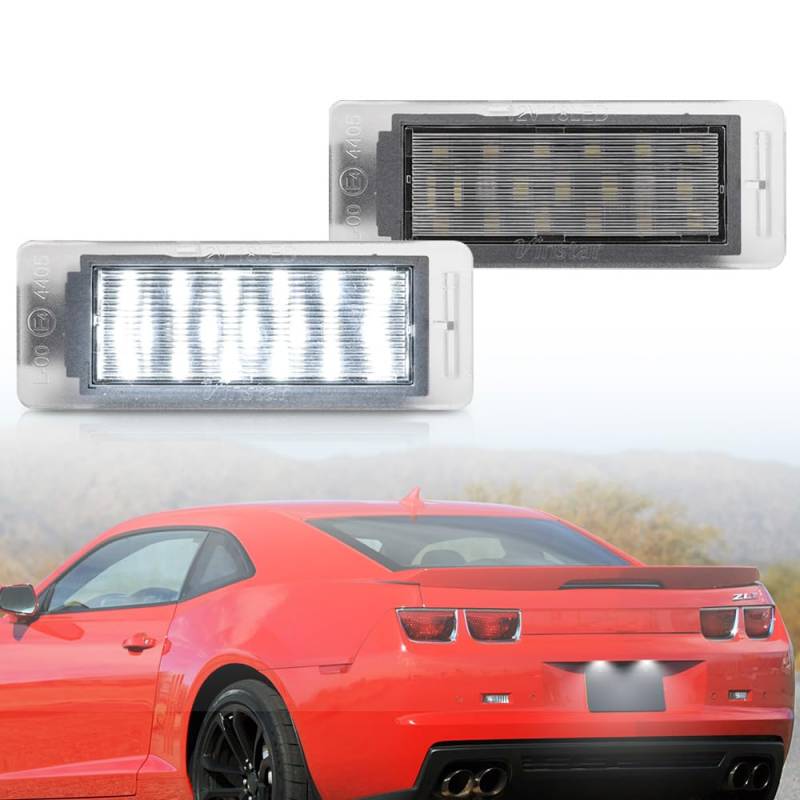 NSLUMO 2X LED-Nummernschildbeleuchtung für Chev.rolet Camaro 2010-2013, Cruze SW 2012-2016, Cruze Schrägheck 2011-2016, White, LED, Wasserdicht von NSLUMO