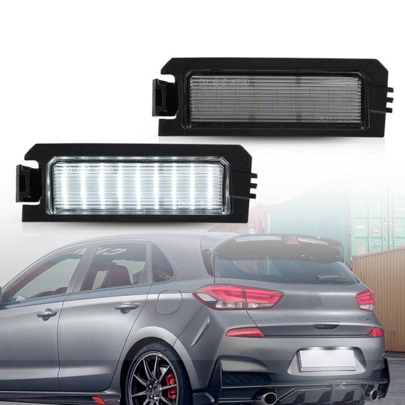 NSLUMO 2X SMD LED Kennzeichenbeleuchtung für Hyundai i30N PD Sonata Elantra GT Scheunentormodelle LED-Kennzeichenbeleuchtung Auto-Parkleuchte von NSLUMO