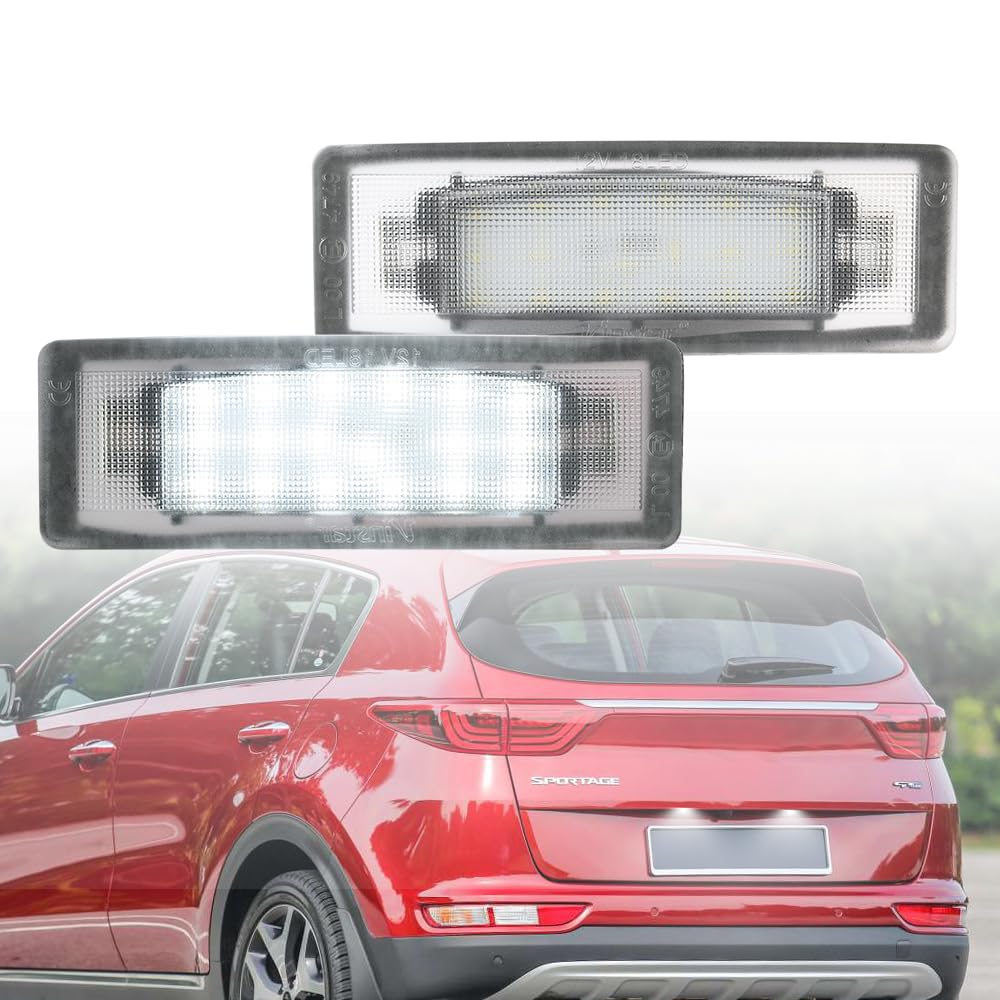 NSLUMO 2X SMD LED Kennzeichenbeleuchtung für Kia Sportage Typ QL ProCeed Ceed GT Typ CD Optima Scheunentormodelle LED-Kennzeichenbeleuchtung Auto-Parkleuchte NSLUMO 2X SMD LED Kennzeichenbeleuchtung für Kia Sportage Typ QL ProCeed Ceed GT Typ CD Optima Scheunentormodelle LED-Kennzeichenbeleuchtung Auto-Parkleuchte von NSLUMO