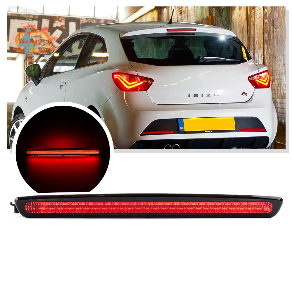 NSLUMO Für Seat Ibiza 6J 6P Leon MK2 Hintere Mittelhohe Halterung Dritte Bremsleuchte zusätzliche dritte Bremslicht rote LED dritte Bremslicht Rauchlinse OEM#: 6J0945097A 6J0945097B NSLUMO Für Seat Ibiza 6J 6P Leon MK2 Hintere Mittelhohe Halterung Dritte Bremsleuchte zusätzliche dritte Bremslicht rote LED dritte Bremslicht Rauchlinse OEM#: 6J0945097A 6J0945097B von NSLUMO
