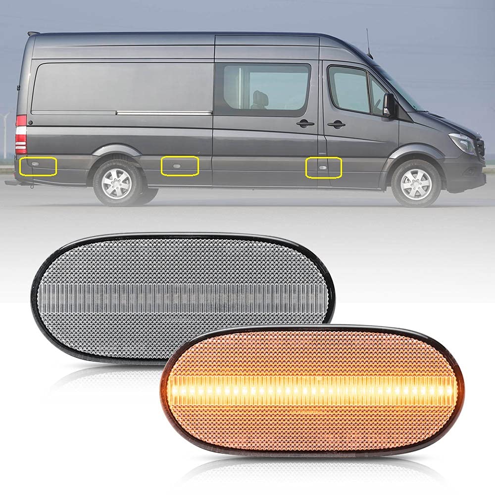 NSLUMO LED-Blinkerleuchte für B/enz Sprinter W906 06–18, für Volks 2E 2F 06–16, ersetzt nur Original-Halogen-Typen, 2 Stück NSLUMO LED-Blinkerleuchte für B/enz Sprinter W906 06–18, für Volks 2E 2F 06–16, ersetzt nur Original-Halogen-Typen, 2 Stück von NSLUMO