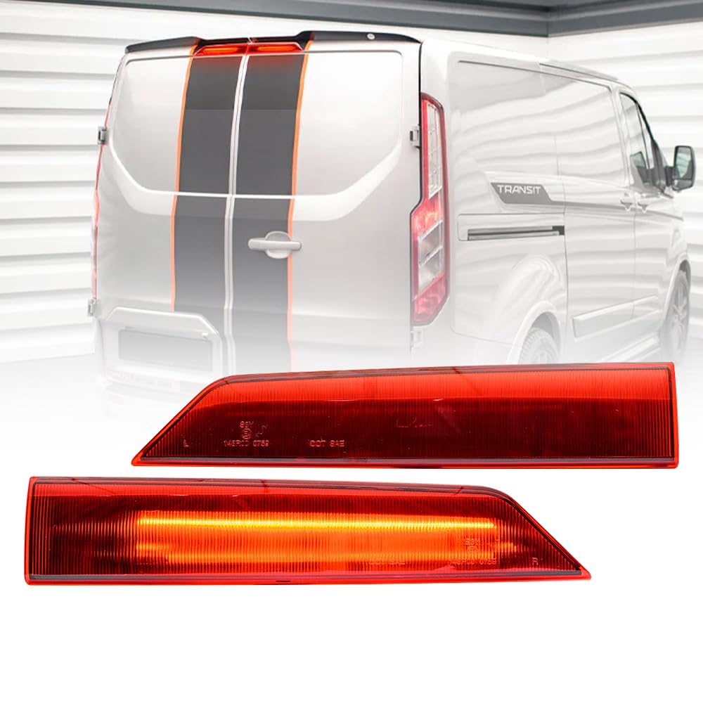 NSLUMO LED Bremslicht für Fo.rd Transit Custom 2012–2022 hohes hinteres Bremslicht hochmontiertes Scheunentor-Bremslicht Transit bremsleuchte 2 Stück rote Linse NSLUMO LED Bremslicht für Fo.rd Transit Custom 2012–2022 hohes hinteres Bremslicht hochmontiertes Scheunentor-Bremslicht Transit bremsleuchte 2 Stück rote Linse von NSLUMO